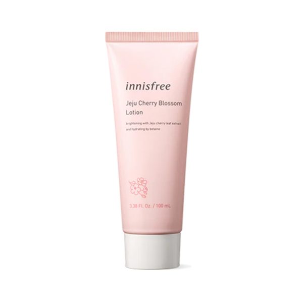 Innisfree Jeju Cherry Blossom lotion and skin