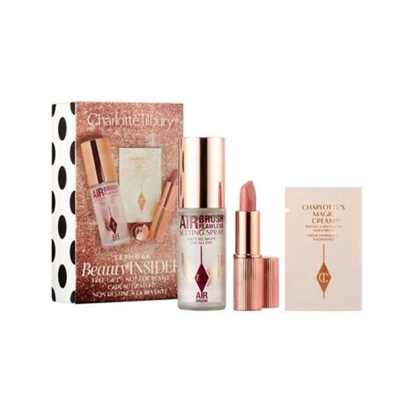 Charlotte Tilbury Sephora Beauty Insider  Set Setting Spray, Lipstick & Cream