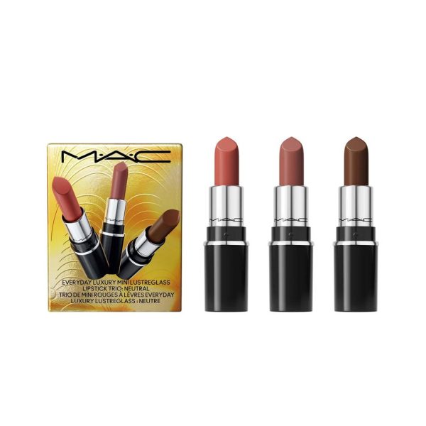 MAC Everyday Luxury Mini Lustreglass Lipstick Trio: Red Trio de mini rouges a levres everyday luxury lustreglass: Rouge
