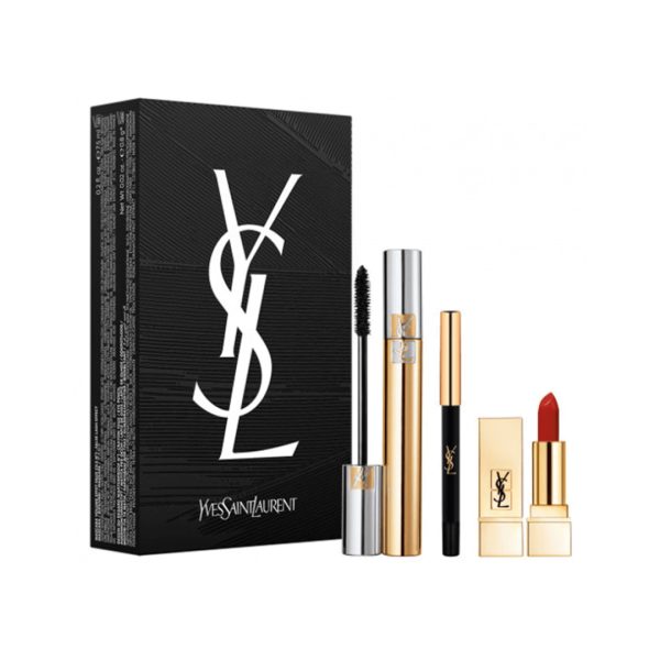 Set YSL 3 Mascara N1,Son N1966  Your Miniatures* Dessin Du Regard Waterproof N1 & Rouge Pur Couture N1966